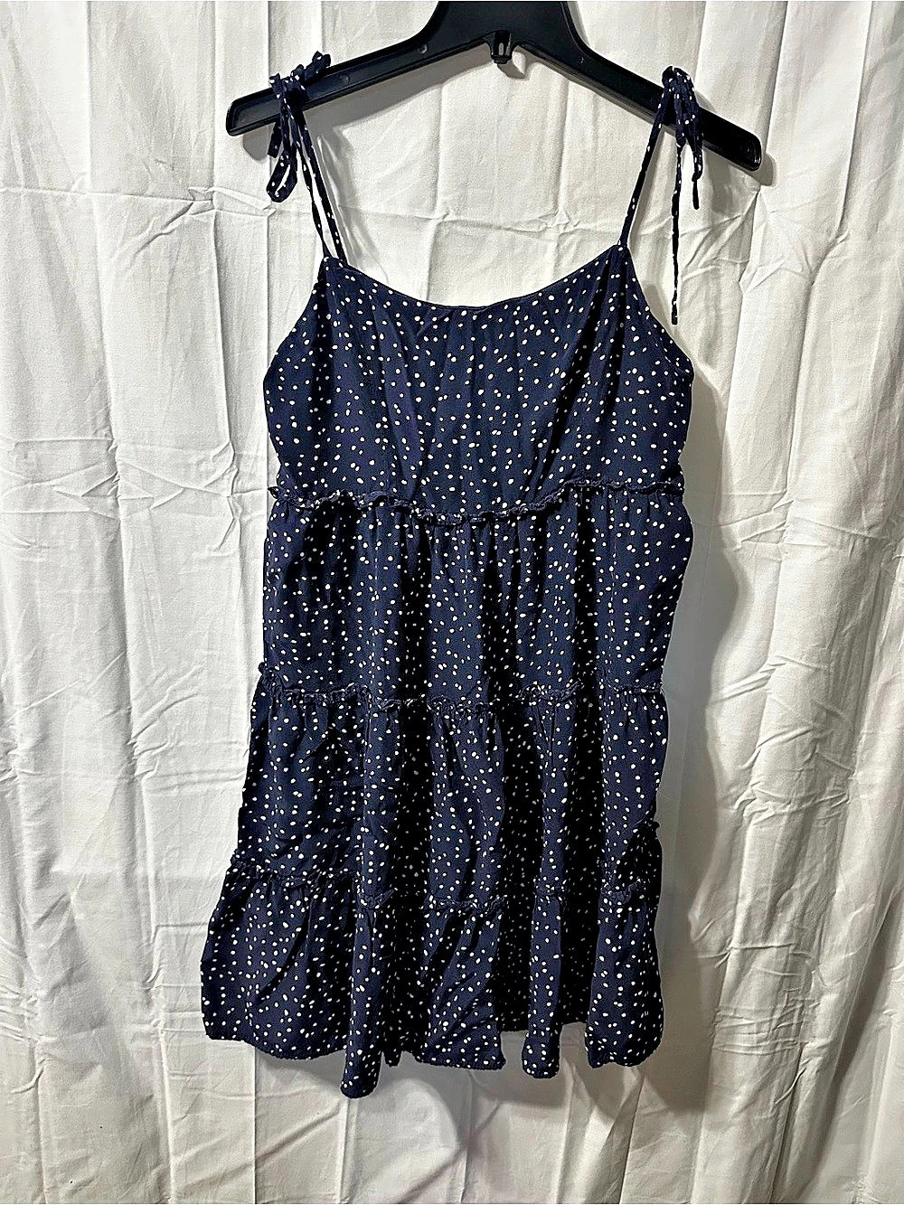 Altar’d State Polka Dot Mini Dress in Blue & White Size Large